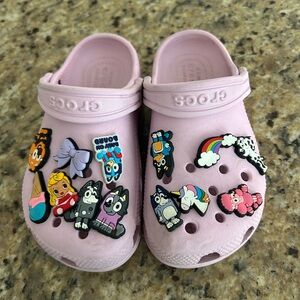 Kids pink crocs size 12